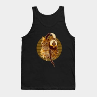 Melophile Music Lover Headphones Cat - Natural Colors 2 - Melophile Tank Top